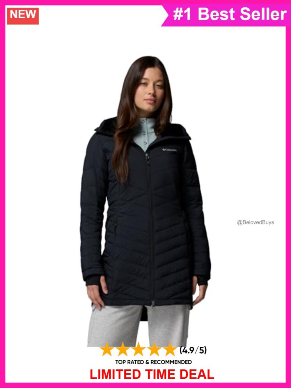 Lightweight Quilted Mid Jacket Hooded Insulated Hiking Outdoor